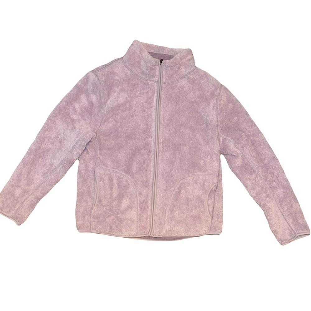 Reversible Lavender Fleece Zip-Up Jacket